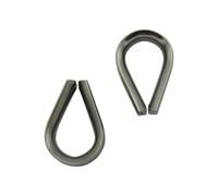 Stainless Steel Wire Rope Thimbles 20MM x2 (Marine Webbing Boat Cable Loop)