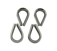Stainless Steel Wire Rope Thimbles 3MM x4 (Marine Webbing Boat Cable Loop)