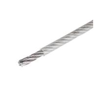 Stainless Steel Wire Rope, Transparent PVC coated steel wire rope 1.20mm 7x7 clothesline 40-100 meters(50.0M)