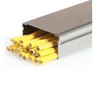 Stainless Steel Wire Trunking Channel, Durable Cable Cover Duct for Wall Mount Cables Management, 5 Pack (100x50mm) for Organizing and Hiding Wires