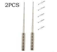 Stainless Steel Wire Winding Rod Set - 2-Piece Handheld Wrapping Jig Tool for Resistive Wire Coiling, 1.5 mm to 3.5 mm Mandrel Diameter