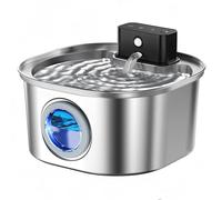 Stainless Steel Wireless Cat Water Fountain: Voluas 3.2L/108oz 3-Modes Pet Drinking Fountain Indoor Cordless Motion Sensor Fountain with 4200mAh Rechargeable Battery Operated