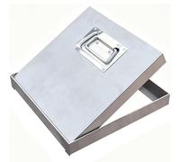 Stainless Steel with Frame & Handle - Covers for Outdoor Drains, Septic Tanks, Sewers, and Drainage Channels (50x50x5 cm / 20x20x2 in)