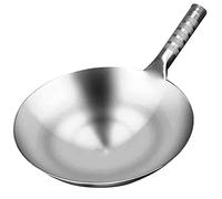 Stainless Steel Wok 32cm Gas Stove Wok Chinese Traditional Cooking Pan (Color : 32cm)