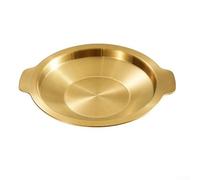 Stainless Steel Wok: Lightweight, Versatile Frying Pan For Camping & Home(24CM Gold)