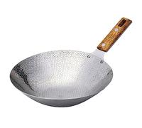 Stainless Steel Wok Pan Frying Pan Household Cooking Pot with Handle Chinese Japanese Cooker Non-Stick Traditional Cookware 24cm