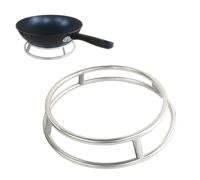 Stainless Steel Wok Pan Holder, Wok Ring Wok Rack Wok Stand Cookware Ring Dual Layer Stainless Steel Pot Rack Round Metal Pot Stand for Pot Bowls Dishes