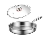 Stainless Steel Wok Pan with Lid - 26cm Skillet for Induction, Ceramic, and Gas Cooktops - Premium Quality Stir Fry Essential
