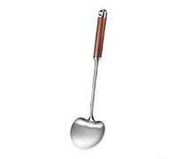 Stainless Steel Wok Spatula Long Handle Wooden Grip(walnut)