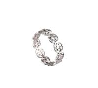 Stainless Steel Women's Ring Simple Heart Butterfly Moon Phase Geometric Finger Rings Wedding Gift for Lover