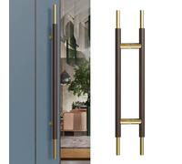 Stainless Steel Wood Door Handle - 39" Push Pull for Indoor Outdoor Use, Durable Sliding Knob for Bedroom Kitchen, Stylish Door Accessory
