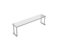 Stainless Steel Work Bench Commercial Kitchen Catering Table 1/2 Tier Over Shelf Living and Home Silver One Size