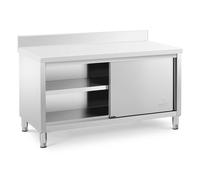 Stainless Steel Work Cabinet 150 x 70 x 85 cm Load Capacity 600 kg - Work Tables With Cabinet by Royal Catering Silver