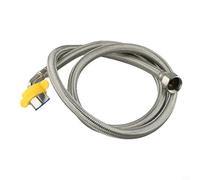 Stainless Steel Woven Hose Elbow Connector Designed for Efficient Routing Around Tight Corners in Plumbing Installations (1.2 m)