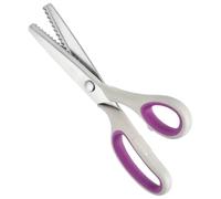 Stainless Steel Zigzag Scissors Non-Slip Handled Pinking Shears for Fabric Paper Leather Silk Denim