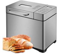 Stainless SteelBread Maker - Dual Heater, with Automatic Nut Dispenser, Ceramic Pan and Digital Touch Panel, Gluten-Frees Options