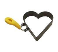 Stainless Steels Heart Shape Eggs Rings with Nonstick Coating for Easy Demold and Cleaning After Use Silicones Grip Eggs Rings