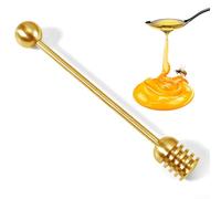 Stainless Steels Honey Spoon Honey Stirrer 2PCS Stainless Steel Honey Dipper Stirrer Server,Honey Spoon,Honey Spiral Sugar Spoon Coffee Spoons for Honey(1pcs)
