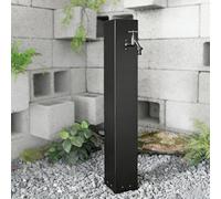 Stainless SteelWater Column with Faucet31 Tall Concealed Base Perfect for Courards Lns GardensOutdoor Water Feature with Single Outlet