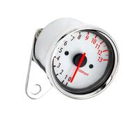 Stainless Tacho Gauge Motorcycle Tachometer Motorbike Accessory 13000RPM Counter With LED Backlit Easy Installation Stainless Steel Tachometer