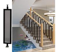 Stainless& Tempered s Stair Baluster PostSquare Railing Pillar for Dec & StairsIron Balustrade Column for Modern Home Decor