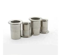 Stainless Threaded Insert Nutserts, Blind Rivet Nut Insert Flat Head Stainless Steel A2 SUS 304 M3 To M12 Pack Of 99(M8 10PCS)