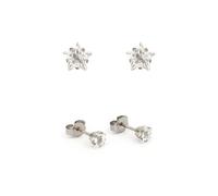 STAINLESS TIFF 5MM CUBIC ZIRCONIA STAR CUT