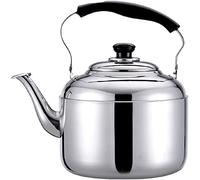 Stainless Whistling Tea Kettle Tea Pots Whistling Tea Kettle Large Stainless Steel for Stove Top with Handle Electrolysis Process Suitable for The Teapot Steel teapot (Silver 8L)