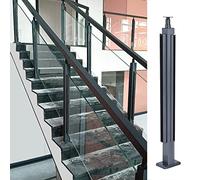 Stainlesss Railing Post for Deck & StairsModern Balustrade System for Pool Mall Hotel & BankSupport s Panels 25/35/45in Height (Color: Co)