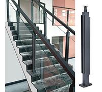 Stainlesss Railing PostModern Balustrade System for Stairs Pools & Hotelsil Support for s Panels25 35 45in High (Color: En)