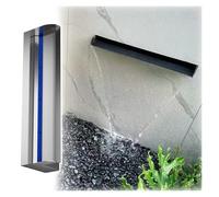 StainlessSteelWaterSpillwayCascadeFountainSet20 to82 AdjustableWaterFeatureBoxwithBottomInlet&PipeConnectorforPoolOverflow(52" Length)