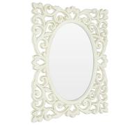 stains lace design wall bedroom mirror in weathered white frame