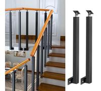 Stair Balusters Side Mount, Square Metal Spindles for Deck Railing and Indoor Steps
