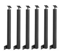 Stair Balusters Side Mount, Square Metal Spindles for Deck Railing and Indoor Steps