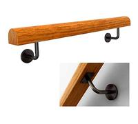 Stair Banister handrail Handrail, Solid Wood Stair Handrail, Non-Slip Home Against The Wall Indoor Loft Elderly Railings Corridor Support Rod, Suitable for Bars, Lofts, Stairs (Siz