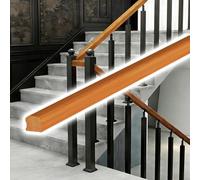 Stair Banister Railing Post with Bracket, Adjustable Handrail Column with Screws Kit for DIY Deck or Porch, 190cm Length