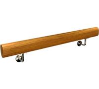 Stair Bannister Handrails 30~600Cm Wooden Handrail Complete Set, Indoor Outdoor Elderly Children Loft Safety Wood Banister Hand Grab Rail with Stainless Steel Bracke,50cm/1.6ft