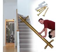 Stair Carpet Gripper Rods with Brackets and Screws, Rust-Resistant for Secure Installation on Stair Runners