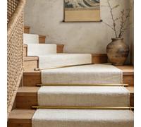 Stair Carpet Rod Carpet Runner Stair Rod Attachment Brackets Set of 4 8 12 15, Easy Install Fixed Bar to Secure Stairway Rug, Custom Size Brass Staircase Carpets Rods(15 pcs,65cm(26in))