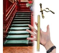 Stair Carpet Rod Kit - 20 Pcs 20in Pressure Rods for Easy Installation, Includes Screws - Ideal for Securing Stair Runners and Rugs, Removable and Durable Solut