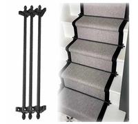 Stair Carpet Rod,Solid Brass Stair Rods for Carpet Runners - Adjustable Stair Carpet Rods with Hardware Set for Easy Installation and Enhanced Décor,（12 Pcs,L40