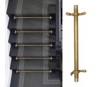 Stair Carpet Rods Set, Non-slip Decorative Brass for Secure Runner Installation