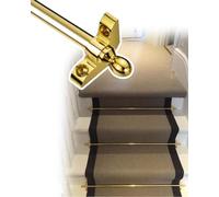 Stair Carpet Rods with Spherical Trim, Non-Slip Step Mat Rods for Secure Carpet Runner Installation in Theatres, Museums, and Homes