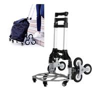 Stair Climber Cart - Multi-Purpose Foldable Grocery/Laundry/Luggage Carrier with Adjustable Handles & Reinforced Wheels