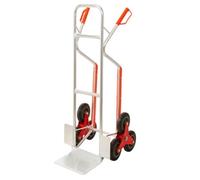 Stair climber with Skids; 3 Star Wheels; Aluminium; 60/150kg; Silver