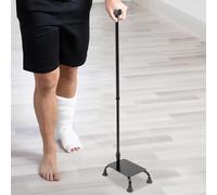 Stair Climbing Assist Cane, 85-105cm Adjustable Height, Lifts Aid Seniors Balance Walking Sticks, Quad Base Seat, 150kg Capacity, Reduces Shock and Pain