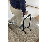 Stair Climbing Assist Cane Reduces Shock and Pain as You Step Down Each Step. Adjustable, Light Weight, Sturdy, Foam Handles. Supports Up to 300 Lbs. Stability You Can Lean on by Rock Steady Cane