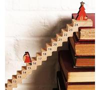 Stair Climbing Santa | Wood Stair Climbing | Countdown To Christmas Santa Wooden Sign | Traveling Sign For Christmas Decoration