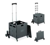 Stair-Climbing Shopping Trolley Foldable Transport Box Folding Cart Wheel Handle