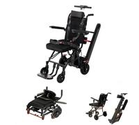 Stair Climbing Wheelchair, Lightweight Folding Electric Wheelchair, Suitable for the Elderly with 330 Pounds Load, Mobile and Daily Living Aids (Black)